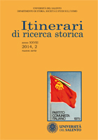 Itinerari di Ricerca Storica - Cover