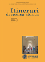 Itinerari di Ricerca Storica - Cover