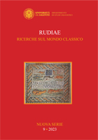 Rudiae. Ricerche sul mondo classico - Cover