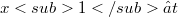 x<sub>1</sub> ≤ t