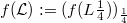 f (\mathcal L) := ( f(L𝛼))_𝛼