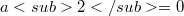 a<sub>2</sub> = 0